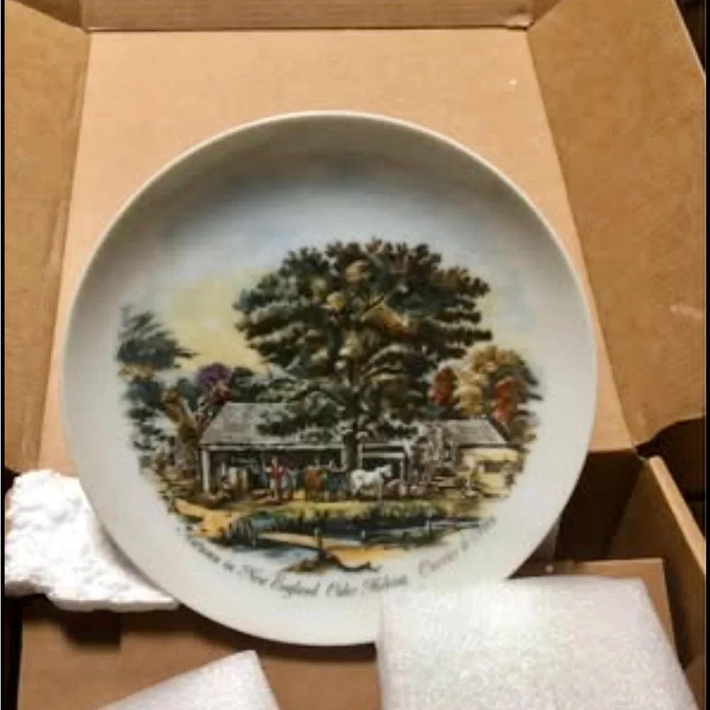 Currier & Ives “Autumn in New England Cider Making” Japan 6 1/4